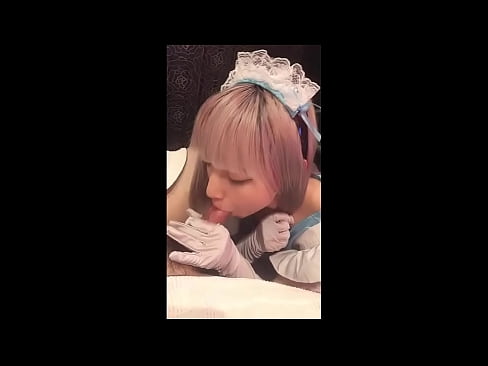❤️ 日本偶像[mayuka]，法国女仆装，第一部分，口交和用乳液打飞机 ️❌ Porno❌️❤